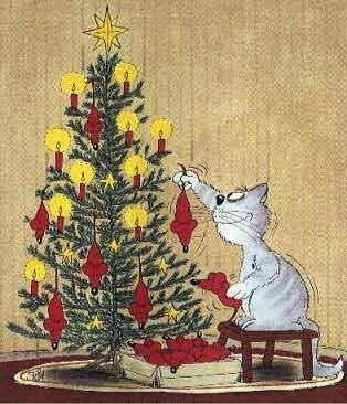 cat-decorating-tree